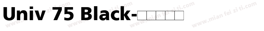 Univ 75 Black字体转换